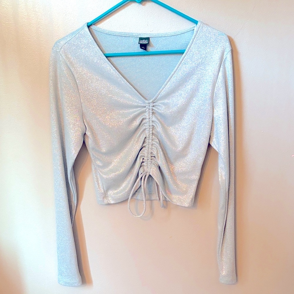 Wild Fable cropped sweater with sparkle